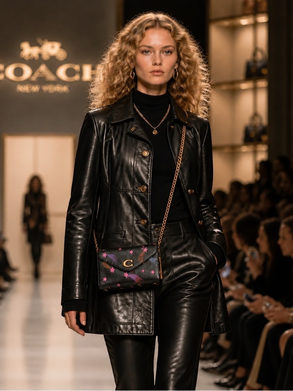 πNEW Coach Tammie Clutch Crossbody With Disco Star Print Convertible Bagπ - Picture 8 of 12